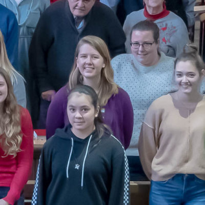 Detail from a congregational family photo taken in June 2017.