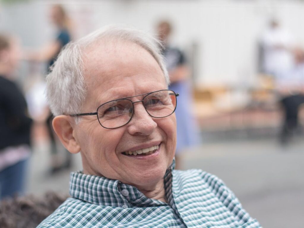 Bill Frutier smiles for the camera.